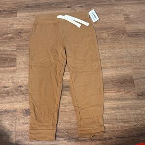 NWT Old Navy Kids Caramel Brown Jogger Pants with White Drawstring